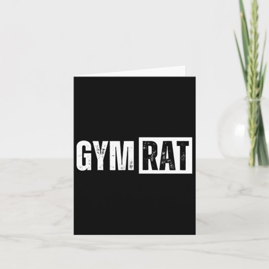 Gym Rat Grappige Bodybuilding Workout Kaart (Voorkant)
