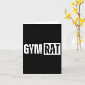 Gym Rat Grappige Bodybuilding Workout Kaart (Gele Bloem)
