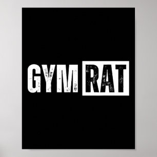 Gym Rat Grappige Bodybuilding Workout Poster