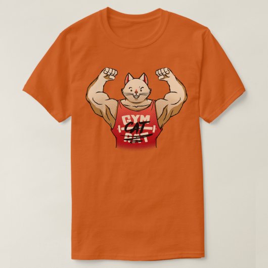 Gym Rat Gym Cat van Tobe Fonseca T-shirt (Design voorkant)