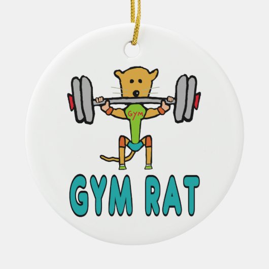 Gym Rat Keramisch Ornament (Voorkant)