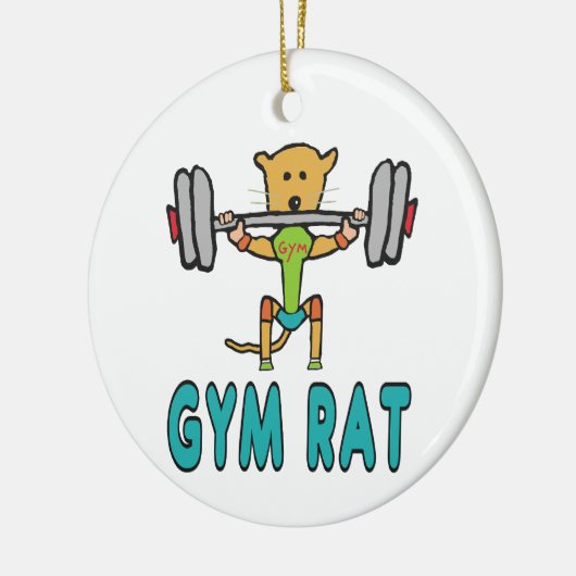 Gym Rat Keramisch Ornament (Links)