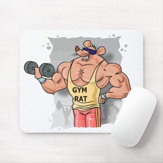 Gym Rat Pumping Iron Mousepad Muismat (Met muis)