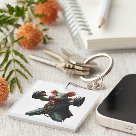 Gym Rat Sleutelhanger (Voorkant Rechts)