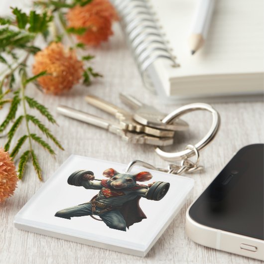 Gym Rat Sleutelhanger (Voorkant Rechts)