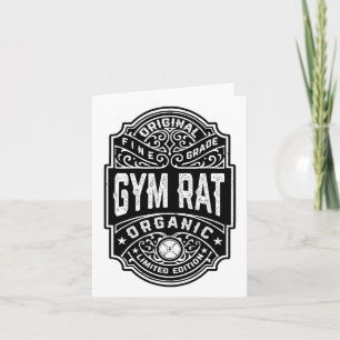 Gym Rat Vintage Whiskey Label Bodybuilding Gym Wor Kaart