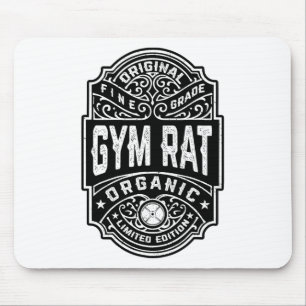 Gym Rat Vintage Whiskey Label Bodybuilding Gym Wor Muismat