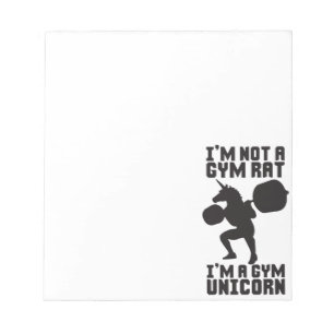 Gym Rat vs Gym Eenhoorn - Grappige Workout Inspira Notitieblok