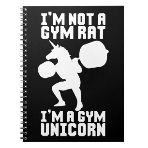 Gym Rat vs Gym Eenhoorn - Grappige Workout Inspira Notitieboek