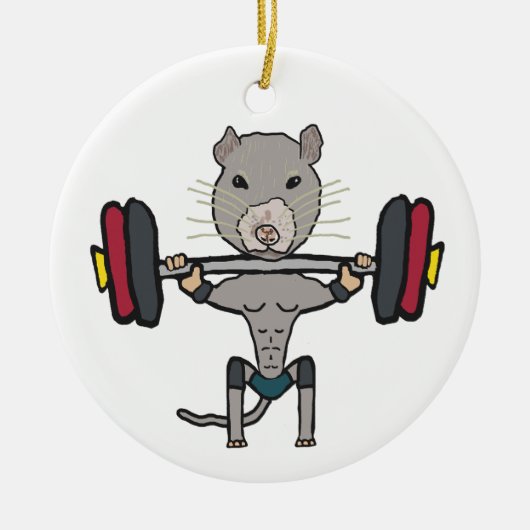 Gym Rat Weightlift Keramisch Ornament (Voorkant)