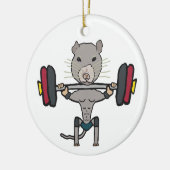 Gym Rat Weightlift Keramisch Ornament (Links)