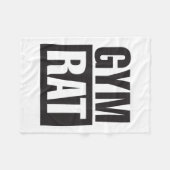 Gym Rat - Workout - Hustle - Fitness - Motivation  Fleece Deken (Voorkant (Horizontaal))