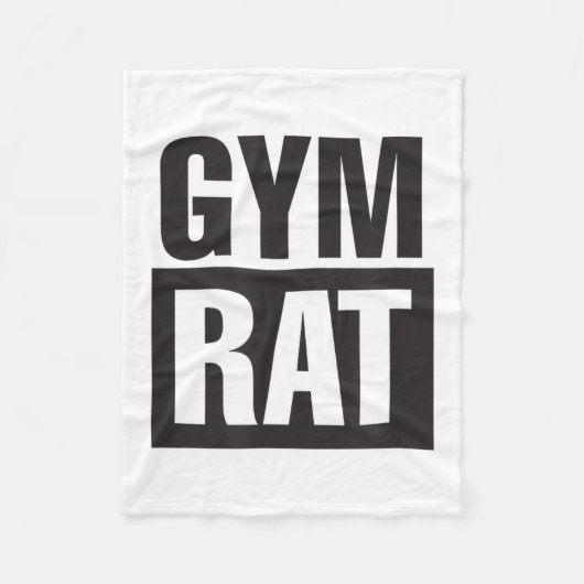 Gym Rat - Workout - Hustle - Fitness - Motivation  Fleece Deken (Voorkant)
