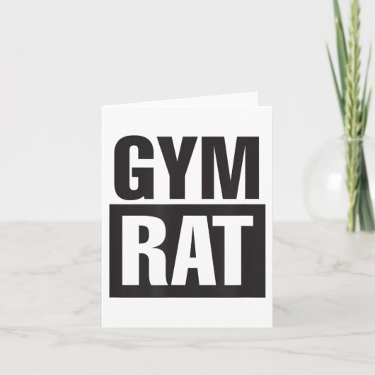 Gym Rat - Workout - Hustle - Fitness - Motivation  Kaart (Voorkant)