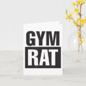 Gym Rat - Workout - Hustle - Fitness - Motivation  Kaart (Gele Bloem)