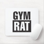 Gym Rat - Workout - Hustle - Fitness - Motivation  Muismat (Met muis)