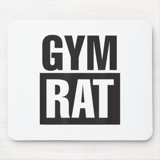 Gym Rat - Workout - Hustle - Fitness - Motivation  Muismat (Voorkant)
