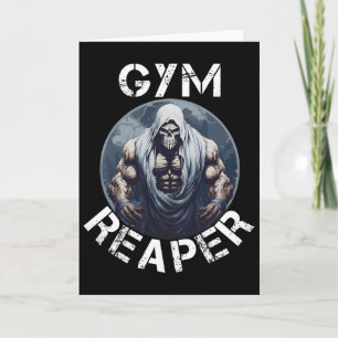 Gym Reaper Fitness Halloween Skelet Workout Lichaa Kaart