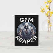 Gym Reaper Fitness Halloween Skeleton Workout Body Kaart (Gele Bloem)