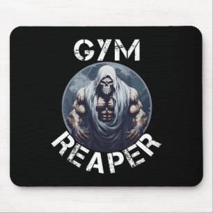 Gym Reaper Fitness Halloween Skeleton Workout Body Muismat