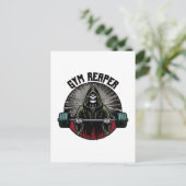 Gym Reaper Workout Feestdagenkaart (Staand voorkant)