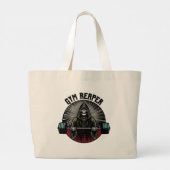 Gym Reaper Workout Grote Tote Bag (Achterkant)