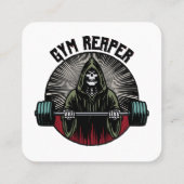 Gym Reaper Workout Vierkante Visitekaartje (Achterkant)
