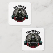 Gym Reaper Workout Vierkante Visitekaartje (Voorkant / Achterkant)