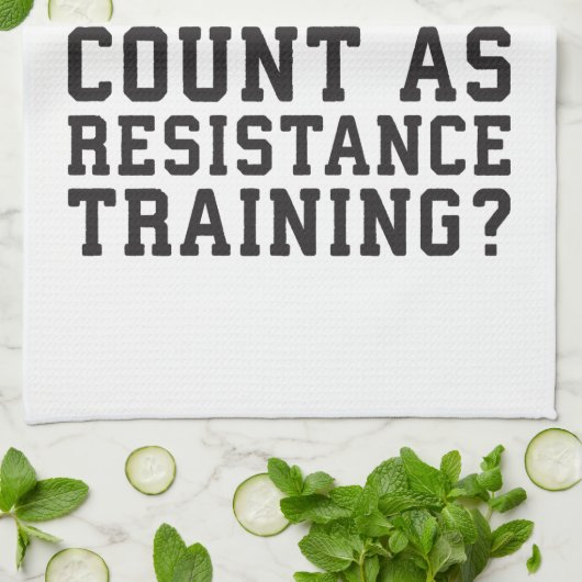 Gym Refusing, Counts as Resistance Training, Funny Theedoek (Gevouwen)