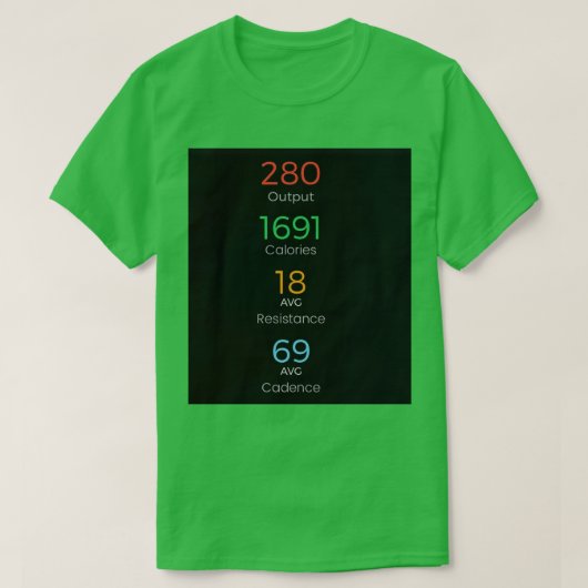 gym-resultaten t-shirt (Design voorkant)