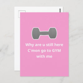 Gym Roze Briefkaart