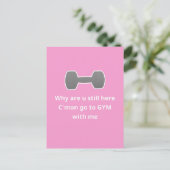 Gym Roze Briefkaart (Staand voorkant)
