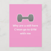 Gym Roze Briefkaart (Voorkant)
