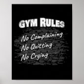 Gym Rules: geen klachten over de geschiktheid van  Poster (Voorkant)