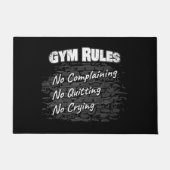 Gym Rules: Geen klapklare trainingsritsen Deurmat (Voorkant)