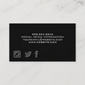 Gym Rush | Black Visitekaartje (Achterkant)