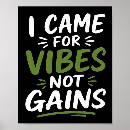 Gym Sfeer Zwart Poster (Voorkant)