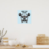 Gym Skelet Poster (Keuken)