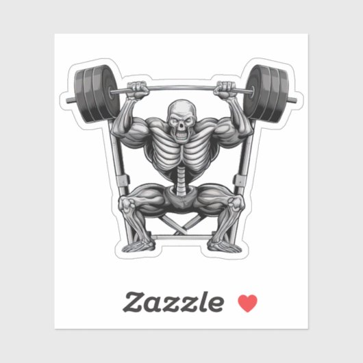 Gym Skelet Sticker (Vel)