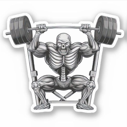 Gym Skelet Sticker (Voorkant)