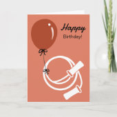 Gym Skipping Rope & Balloon Happy Birthday Kaart (Voorkant)