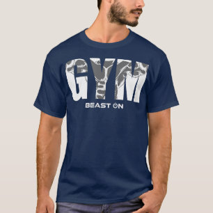 Gym-spieren slaan op fitness door gym t-shirt
