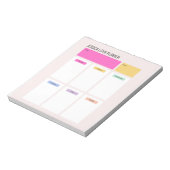 Gym sport werkuitnaam simpele pastelwekelijks notitieblok (Linkerzijde)