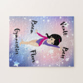 Gym Star Black Hair, Blue Eyes, Paarse leotard Legpuzzel (Horizontaal)