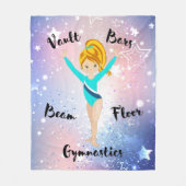Gym Star Deep Blonde, Hazel Eyes, Turquoise Leo Fleece Deken (Voorkant)