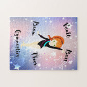 Gym Star Ginger Hair, Green Eyes, Black Leotard Legpuzzel (Horizontaal)