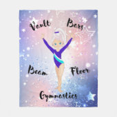 Gym Star Pink Stripe, Blue Eyes, Blue Dazzle Leo Fleece Deken (Voorkant)