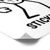 Gym Stick Figuur Poster (Hoek)