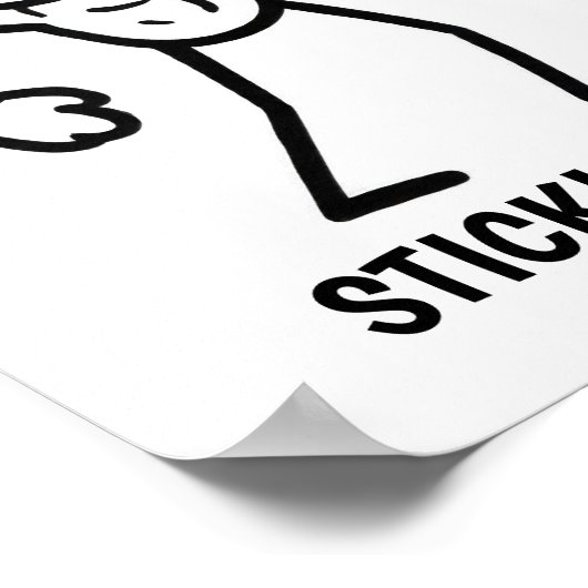 Gym Stick Figuur Poster (Hoek)