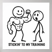 Gym Stick Figuur Poster (Voorkant)